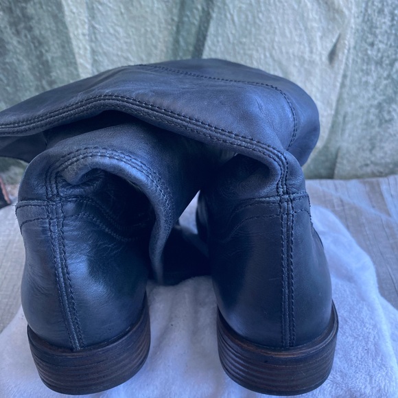 Black Genuine Soft Leather Knee High Boots Sz. 8 - Picture 14 of 16